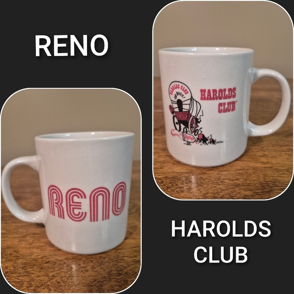 VINTAGE Harolds Club Reno, Nevada Ceramic Mug